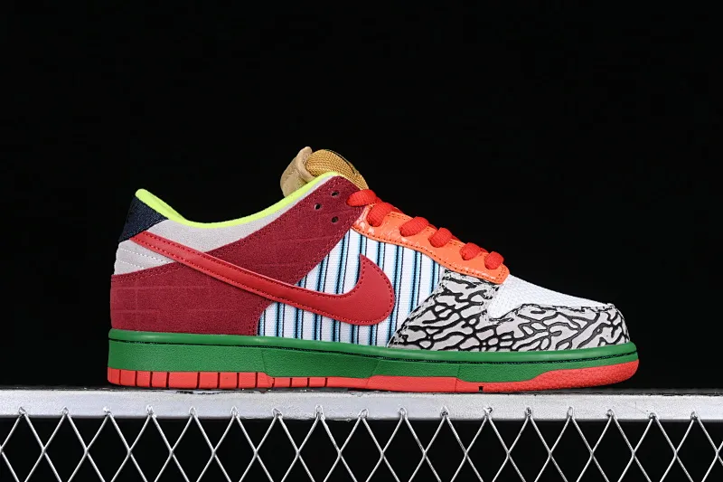 All categories Nk SB Dunk series Nk SB Dunk Low low-top sneakers Nk SB Dunk Low "What The Dunk" Pop art mix and match SB low-top casual sports skateboard shoes 318403-141